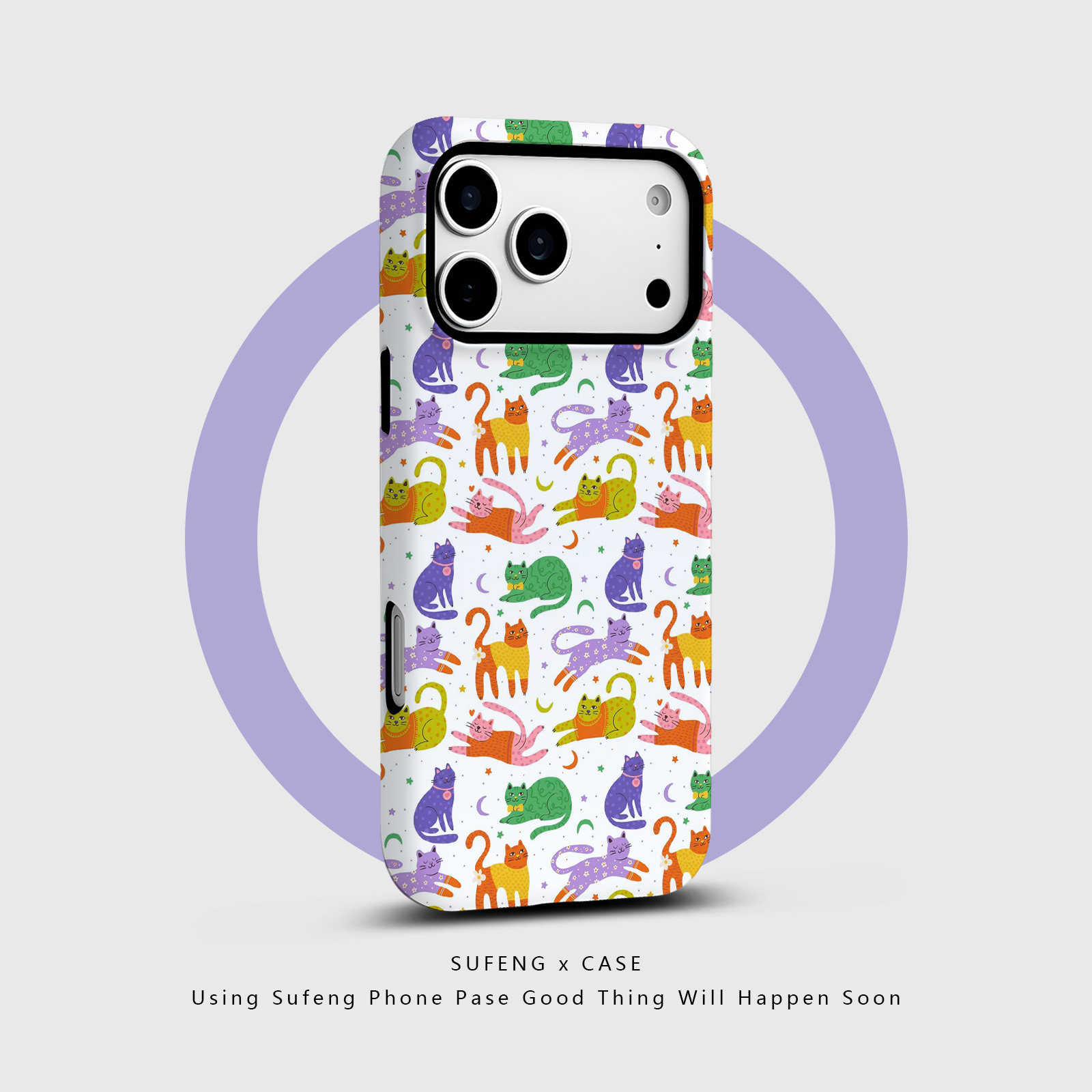 宿风适用苹果iPhone16promax手机壳17 14磁吸13 12磨砂15 Pro硬Plus新款情侣高级保护套男女月亮彩色星星猫咪,3C数码配件,手机保护套/壳,淘宝优惠券,粉丝福利购,淘宝优惠卷