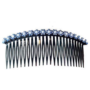 大号梅花水钻发梳插梳碎发整理卡子女刘海发夹后脑勺头饰边夹顶夹