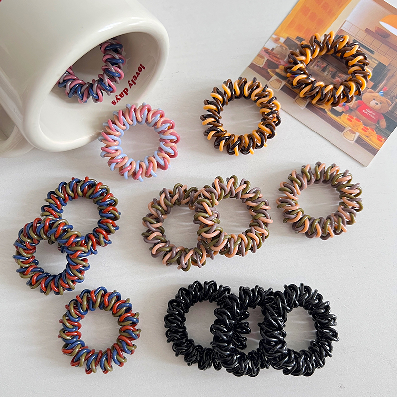 金花银叠头饰橡皮筋电话线