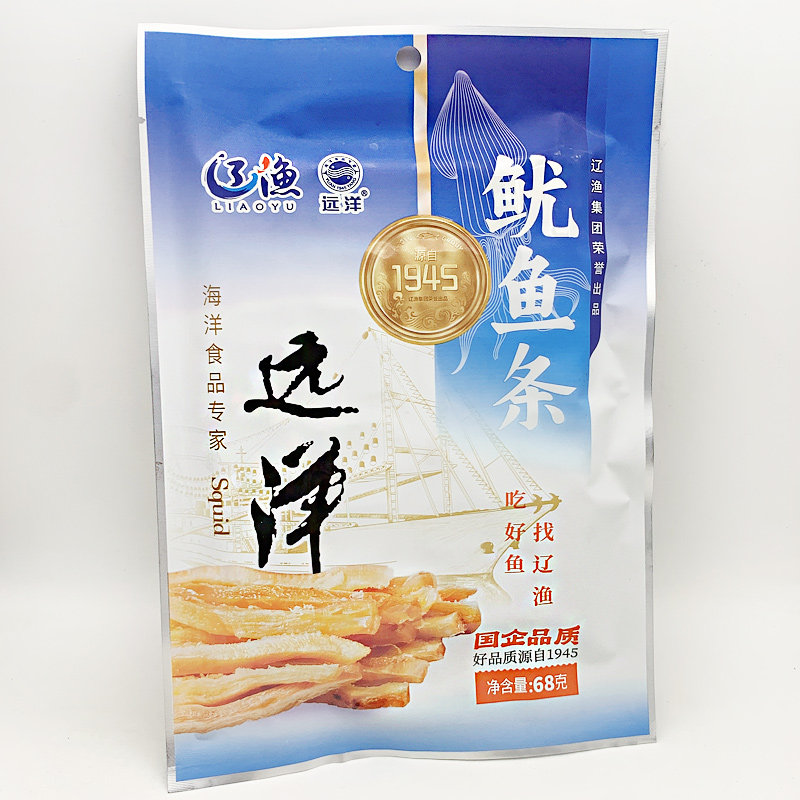 辽渔远洋海鲜零食68克手撕鱿鱼翅大连特产即食鱿鱼条干货鱿鱼丝