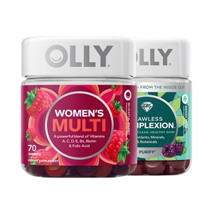 OLLY女性复合维生素软糖*1+肌肤去瑕美肌软糖50粒*1-部分临期