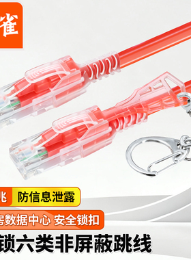 山雀 六类网线 CAT6类带锁跳线 千兆高速宽带线 网络工程家用电脑监控 8芯双绞成品线缆 1米 3米 5米 橙色