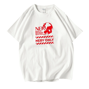 EVA短袖 新世纪福音战士T恤 明日香 初号机 枫叶T恤男女情侣定制