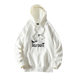 日系潮牌原宿风恶搞日本武士just do it卫衣连帽青少年上衣服定制