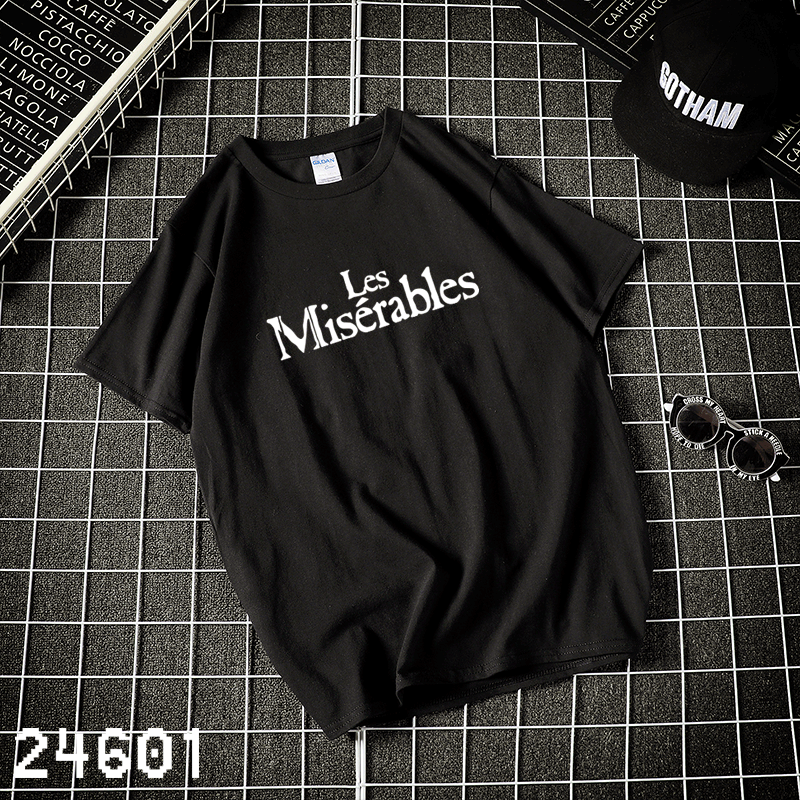 悲惨世界les miserables音乐剧冉阿让24601号t恤短袖男女情侣定制
