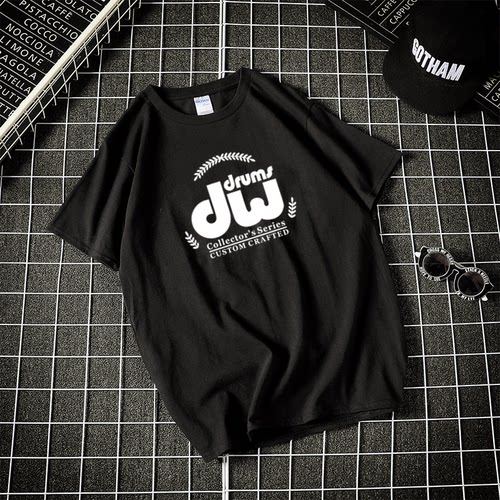 摇滚架子鼓dwdrums培训短袖t恤