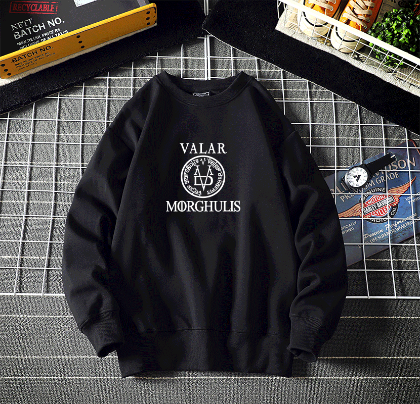 冰与火之歌 权利的游戏 凡人皆有一死 valar morghulis卫衣圆领