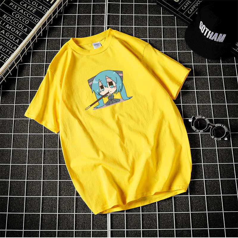 动漫卡通二次元miku初音未来周边短袖t恤衫男女情侣照片短袖定制