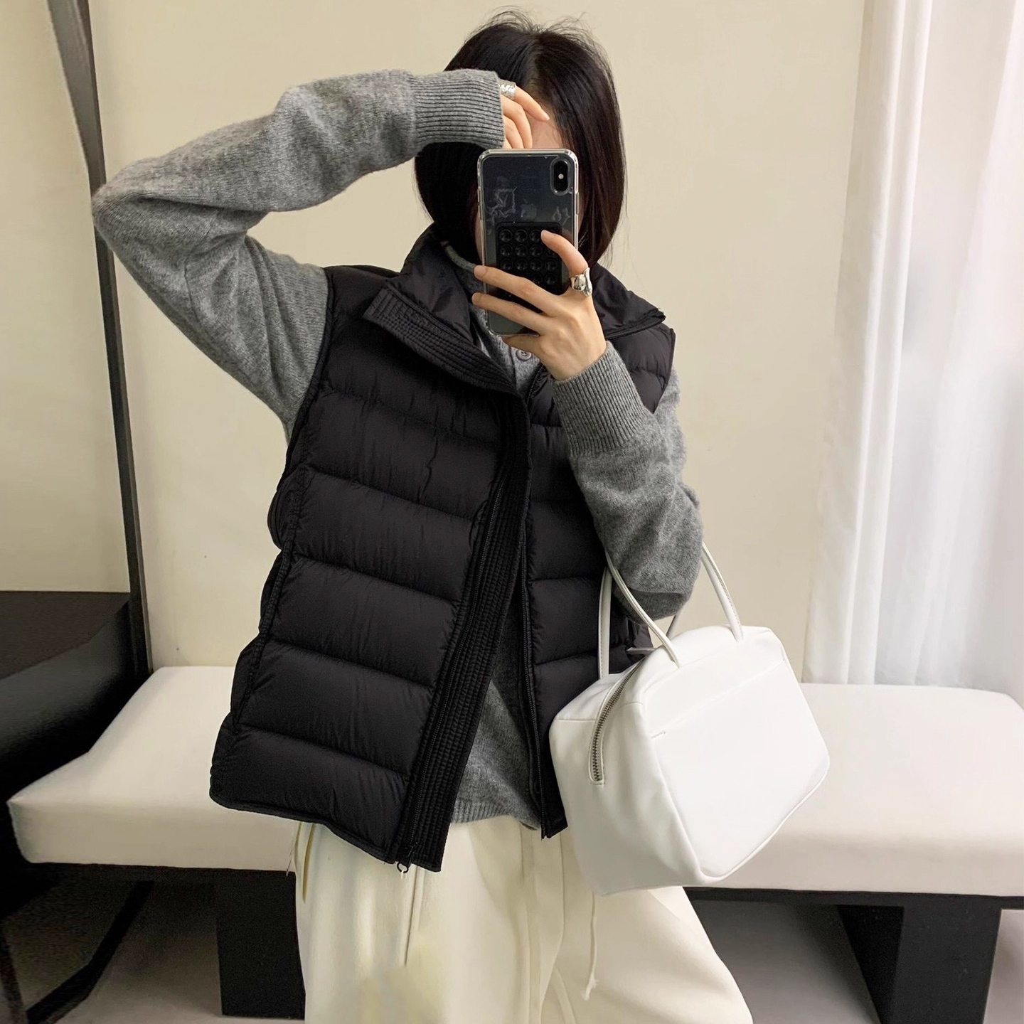 排骨羽绒马甲女款外穿