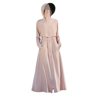 长款防晒衣女收腰防晒服外套