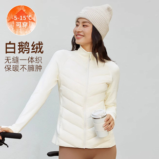 韩版修身鹅绒排骨羽绒服2025秋冬季新款外套女轻薄冲锋衣内胆上衣