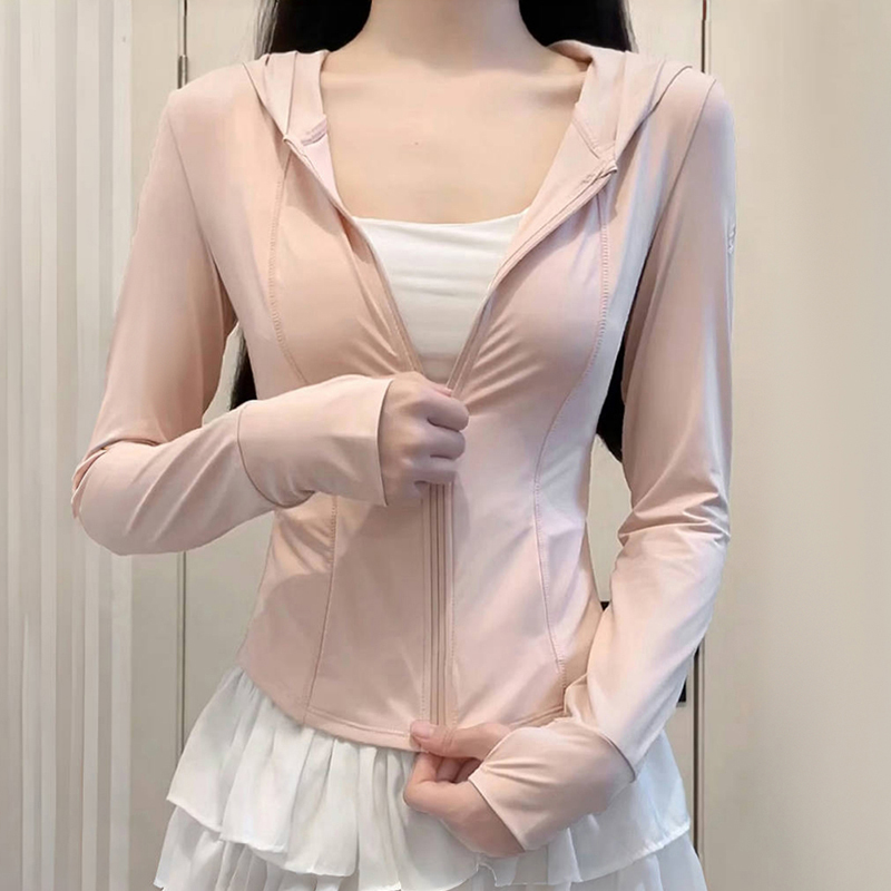 冰丝防晒衣女夏薄款修身短外套