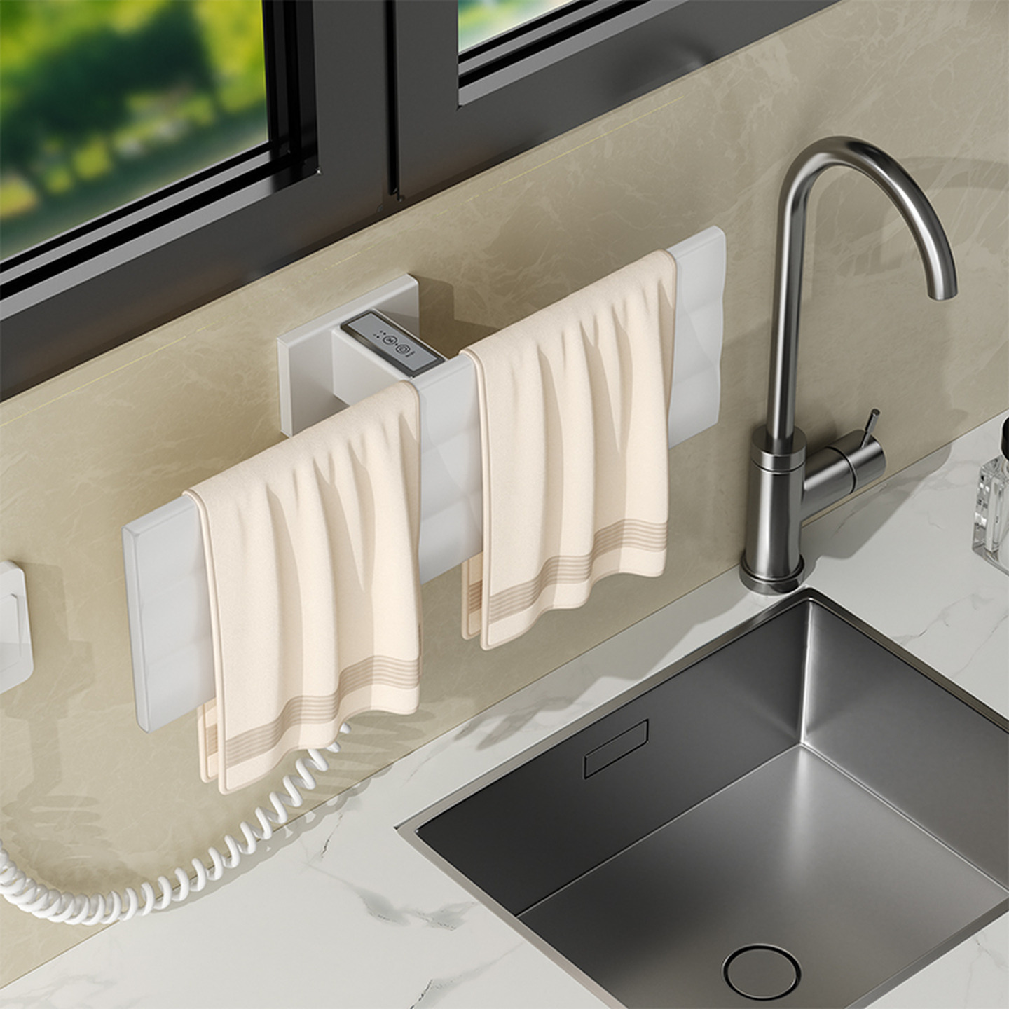 艾芬达电热毛巾架小架体适用厨卫