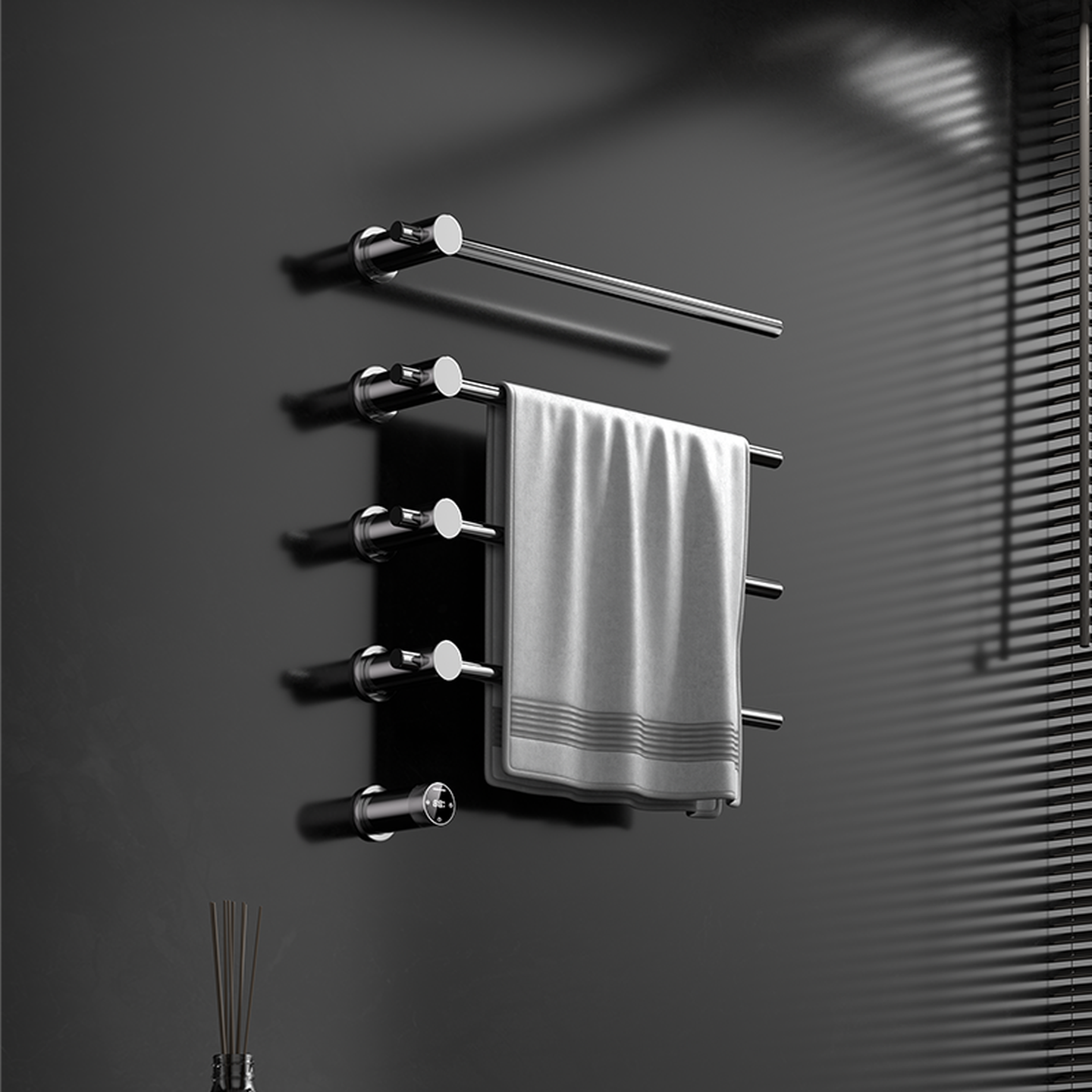 艾芬达电热毛巾架暗装款