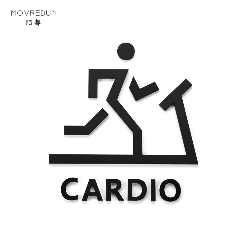 高档健身房gym瑜伽馆标识设计制作金属铝门牌酒店民宿导视牌室内公共