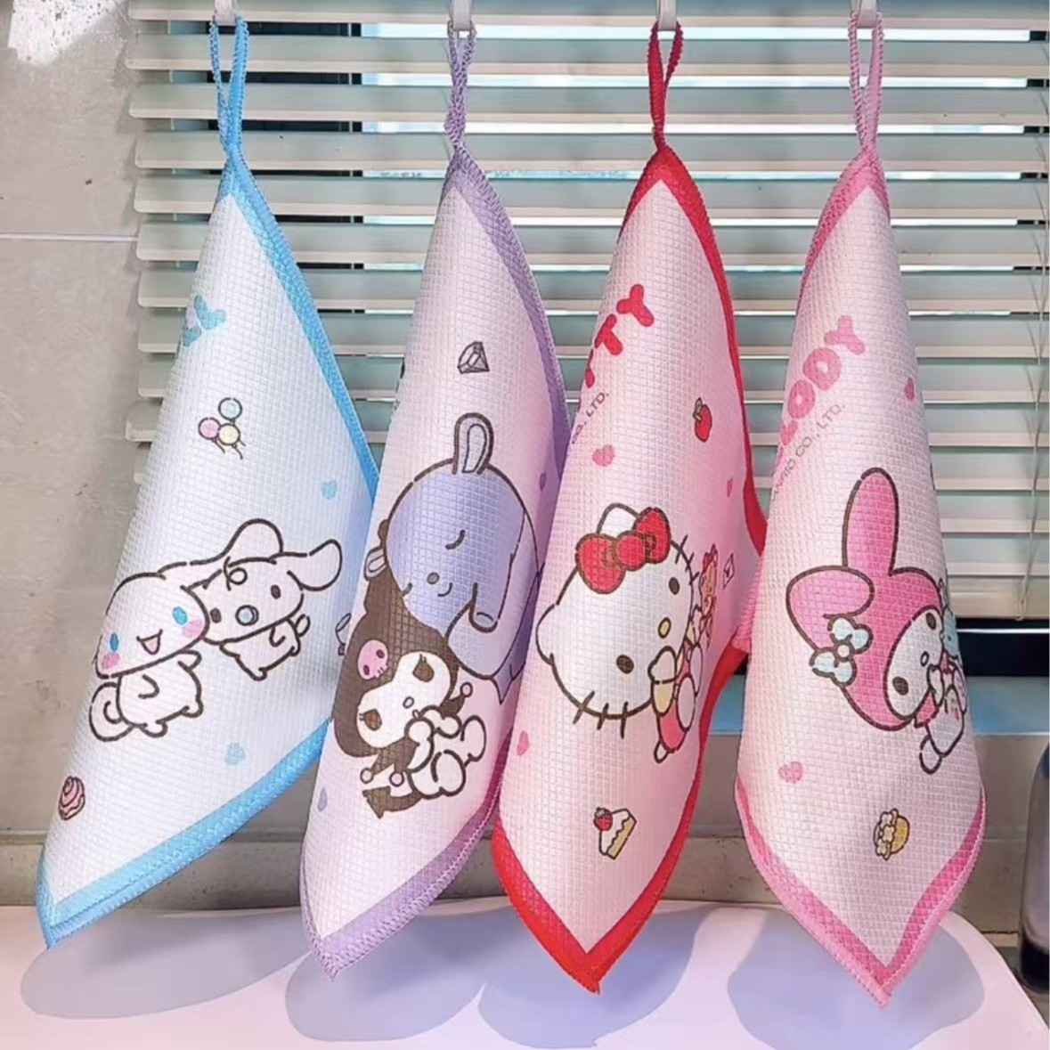 三丽鸥正版鱼鳞洗碗抹布吸水