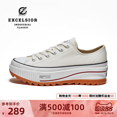 EXCELSIOR休闲低帮厚底帆布鞋