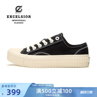 休闲鞋 新款 春季 黑色板鞋 男厚底帆布鞋 运动女鞋 excelsior饼干鞋