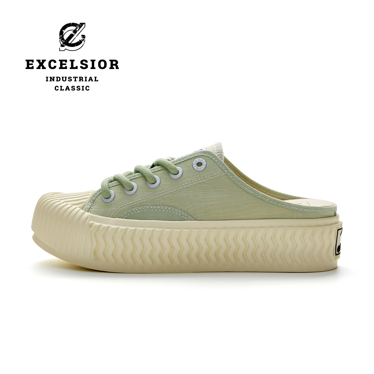 excelsior厚底休闲一脚蹬帆布鞋