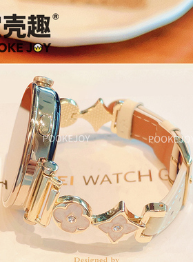 宝壳趣适用华为手表gt5/6十字花皮质表带gt5pro滴胶表带gt4/gt3/gt2通勤锆石表带fit3/4/4pro高级创意春夏新