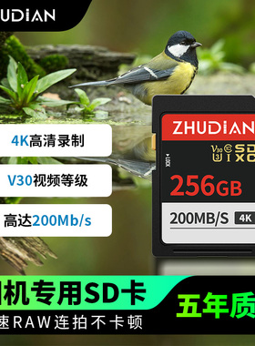 适用索尼SD卡V60单反相机ZV-E1/A7M4内存卡存储卡尼康佳能富士V30