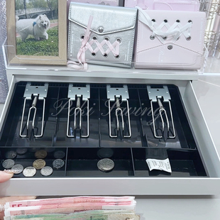 【饼干原创】DIY自制收银抽屉 家用零钱箱 现金存款收纳 带锁钱箱