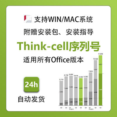 PPT-Thinkcell 12/11/10序列号软件适用O2007-2021/O365 WIN/MAC