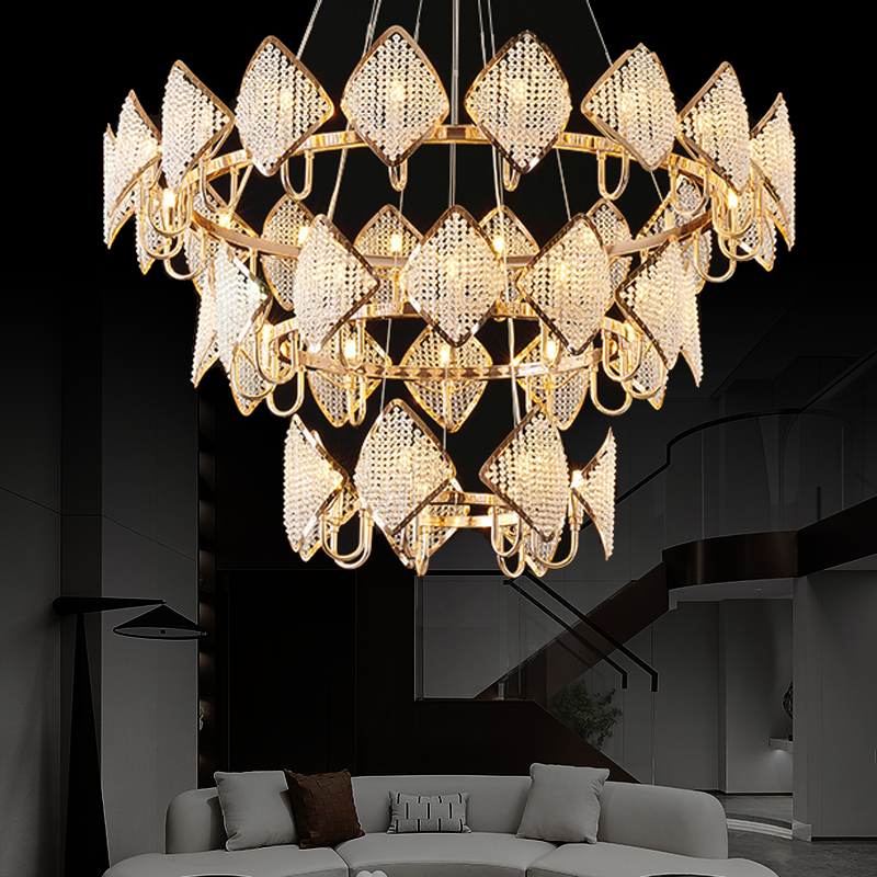 后现代水晶灯简欧轻奢
