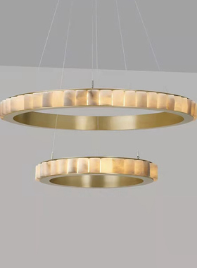 西班牙云石客厅全铜吊灯现代简约设计师创意餐厅卧室吧台轻奢灯具