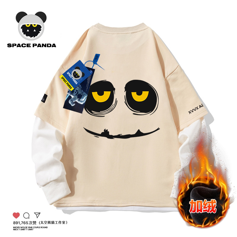 Little Devil Grimace Sweater Jointly nasa Astronaut ins Chaopai lovers printing Easy Trend Smiling face coatin the Men's clothing, Sweater  category - from Buy2taobao.com to provide professional Taobao agent buy service