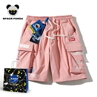 Японские летние шорты для отдыха, штаны, оверсайз, на шнурках