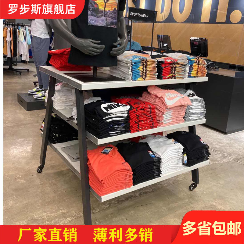 橱窗中岛流水台桌子长方形包包架