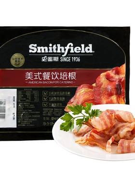 史蜜斯原切培根肉早餐家用美式烘焙食材烧烤手抓饼配菜