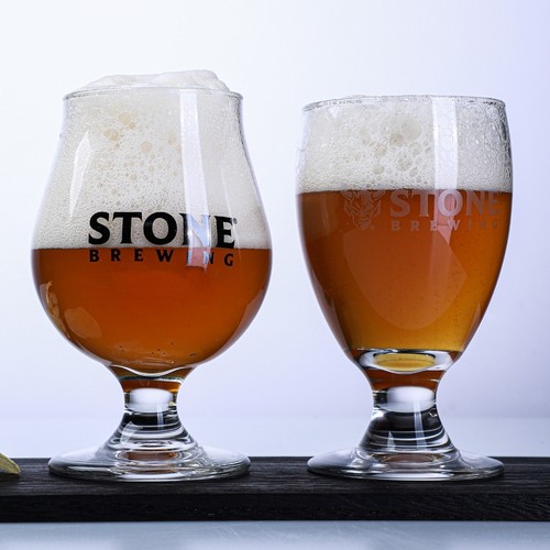 简序美国巨石精酿啤酒杯STONE