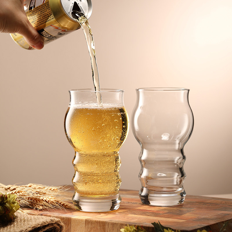 进口玻璃啤酒杯家用个性创意精酿啤酒杯果汁杯ipa艾尔拉格啤酒杯