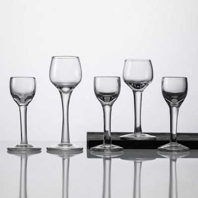 手工吹制水晶玻璃白酒杯高脚杯