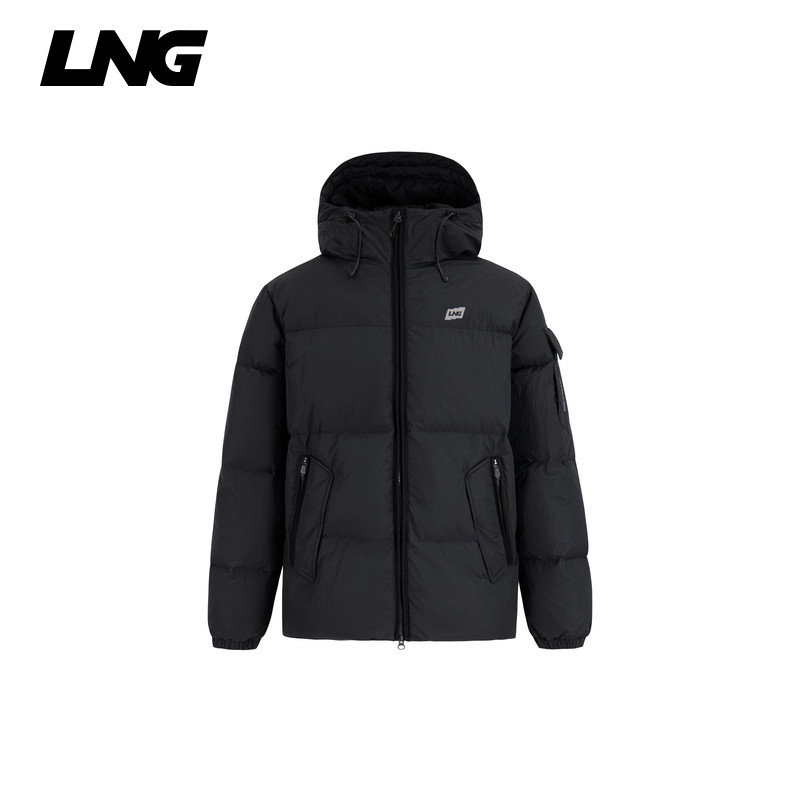 LNG25冬新品男女同款户外休闲运动防泼水连帽羽绒服