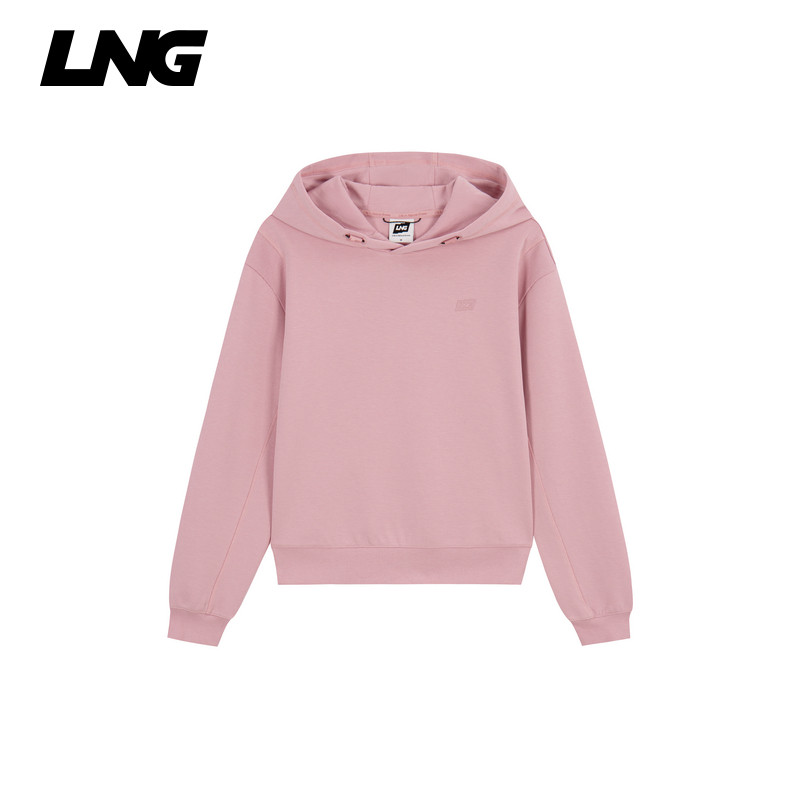 LNG秋冬女款户外运动休闲上衣休闲百搭通勤舒适时尚白色连帽卫衣