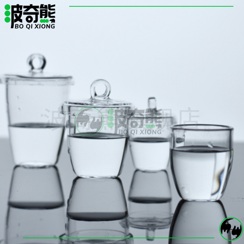石英坩埚带盖 石英玻璃坩埚 高透光耐高温高纯石英玻璃坩埚含增票