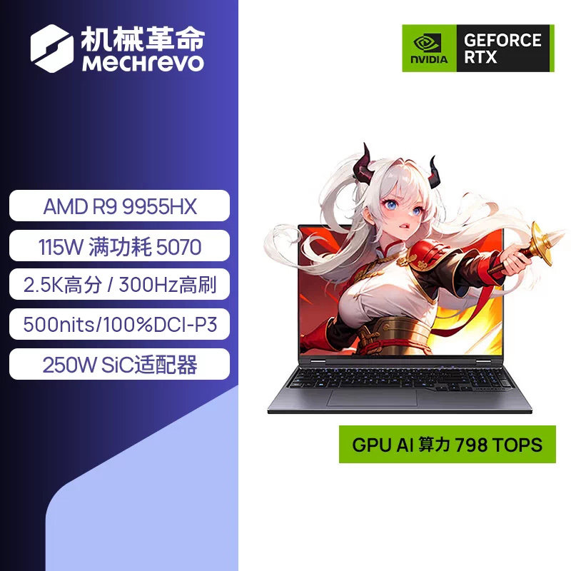 【国补15%】机械革命 蛟龙16Pro 锐龙 9 9955HX RTX5070独显 16英寸学生笔记本电脑电竞游戏本官方旗舰店 - 实物图