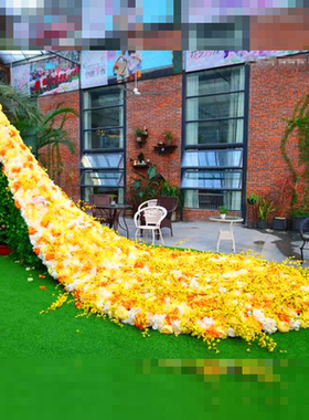 创意户外孔雀室内仿真花招财简约