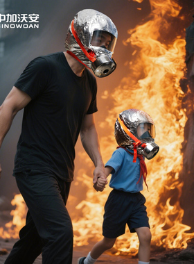 防毒面具防火灾逃生家用防烟面罩防烟雾过滤式消防专用自救呼吸器