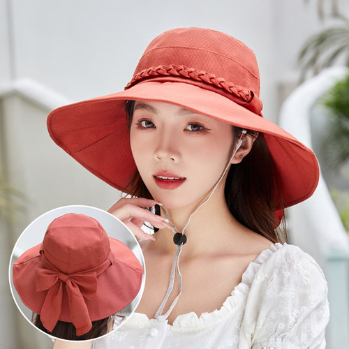 夏遮阳帽子女遮脸防晒户外太阳帽