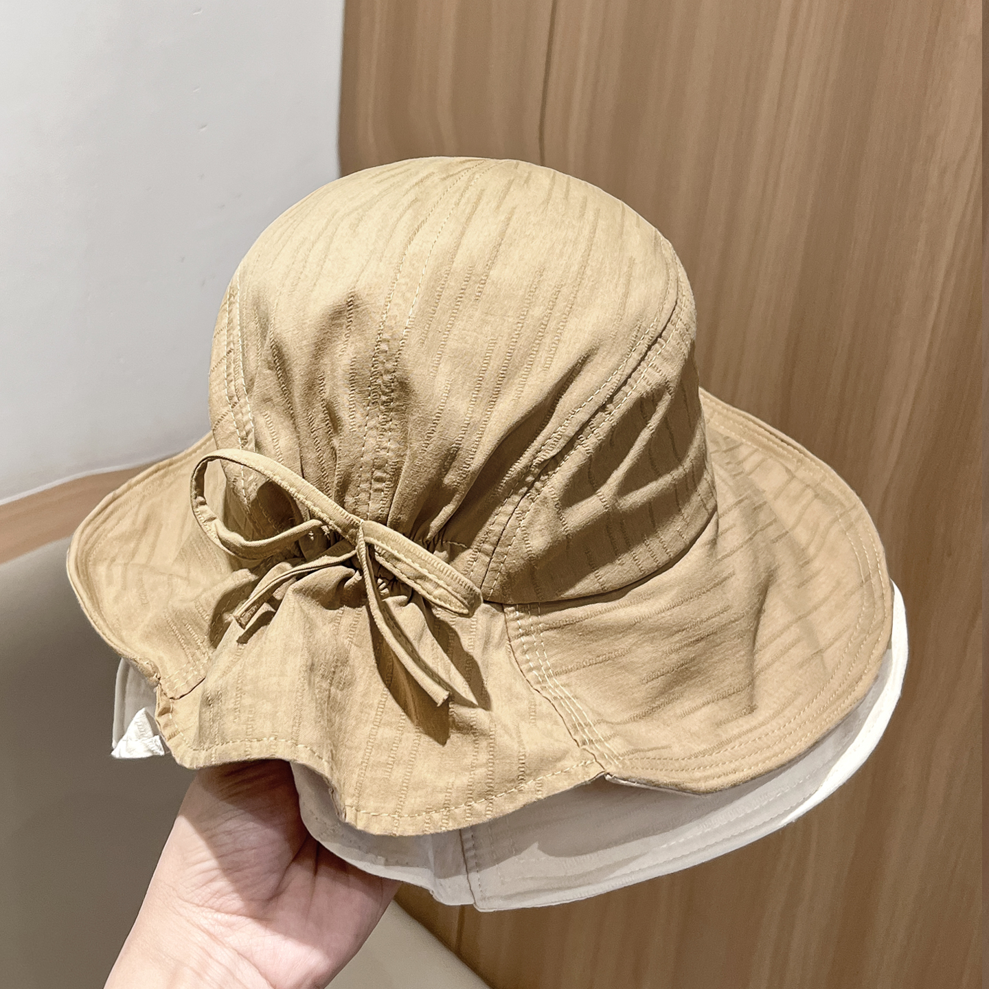 遮阳防晒盆帽女春夏可折叠软顶薄款透气渔夫帽大檐防紫外线太阳帽