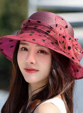 可折叠网纱透气舒适遮阳渔夫帽女