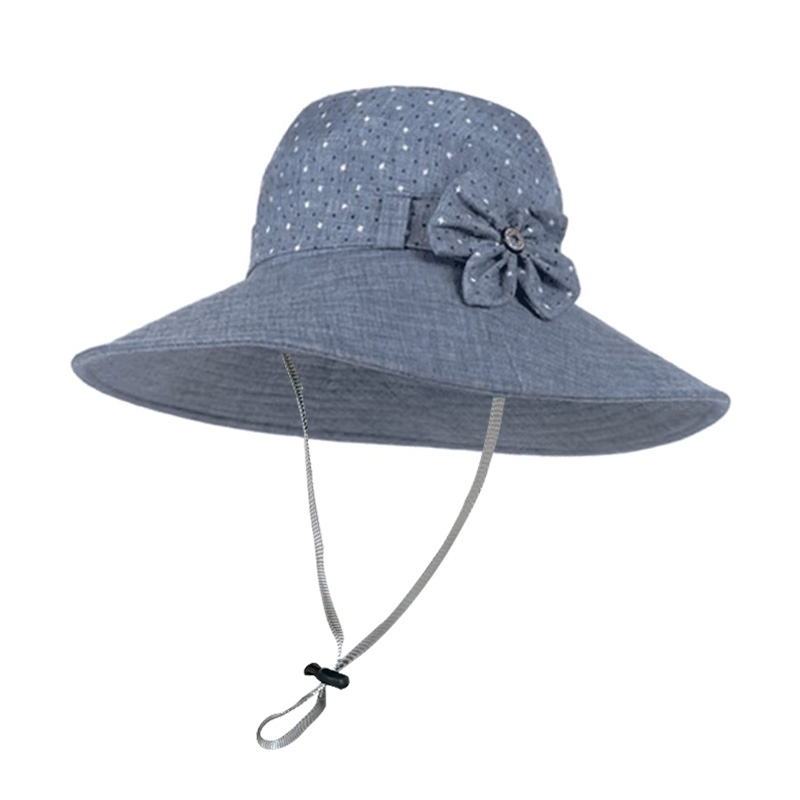 春夏季防晒遮阳帽可折叠中老年女帽子薄款透气大帽檐遮脸出游盆帽