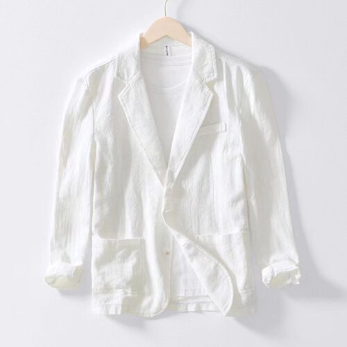 2025宽松时尚纯色单层西服上衣商务休闲西装外套男 Men jackets