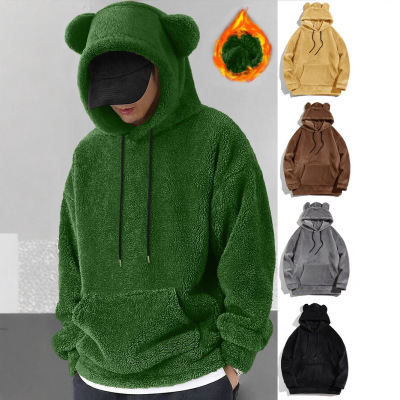 2026秋冬大码连帽男士休闲个性时尚卫衣百搭外套Men jackets