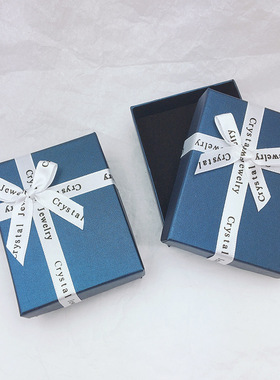 高档珠宝礼盒 首饰包装盒 黑色绒布礼品盒 精美蝴蝶结爆款收纳盒