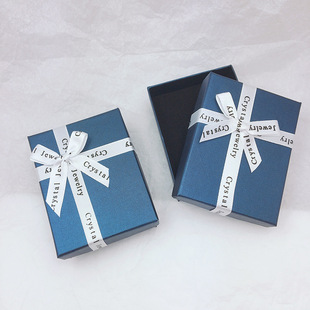 高档珠宝礼盒 首饰包装盒 黑色绒布礼品盒 精美蝴蝶结爆款收纳盒